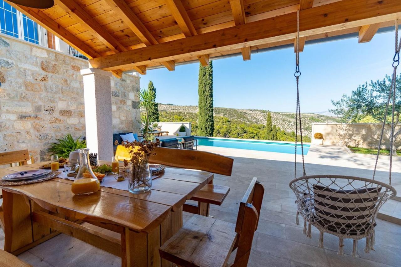 New Villa Ani! Traditional And Luxurious 4-Bedroom Villa With Heated Pool And Sea Views ポスティレ エクステリア 写真